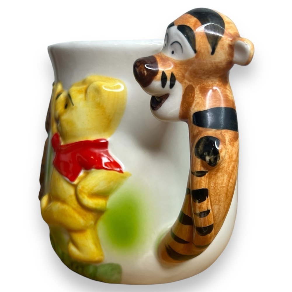 Vintage Disney Winnie the Pooh Glazed Ceramic Mug Tigger Owl - Picture 2 of 10